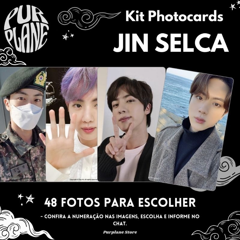 Jin Selca Photocards Fanmade Kpop BTS | Shopee Brasil