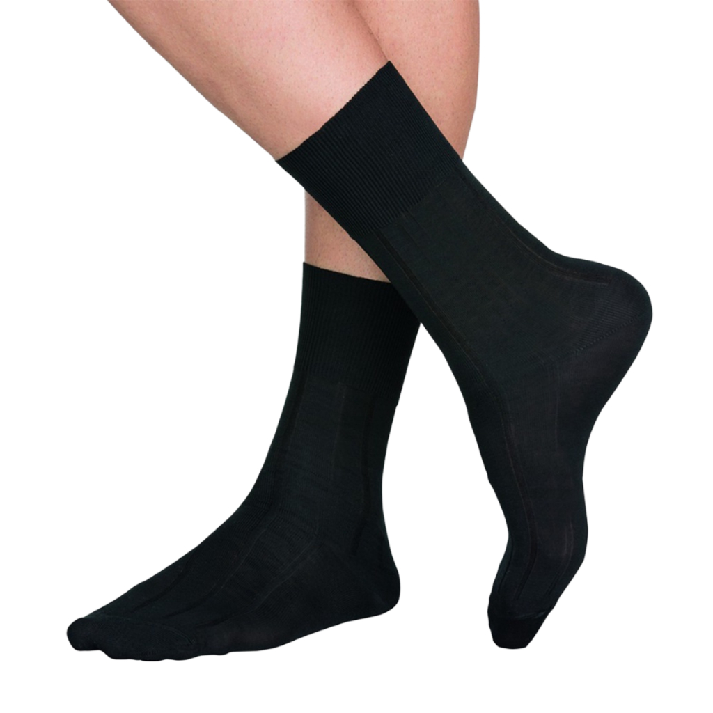Meia Social Masculina Selene Kit com 3 Unidades Feita Em Poliamida Cano Alto