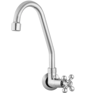 Torneira Para Cozinha Pia Parede 100% Metal Inox