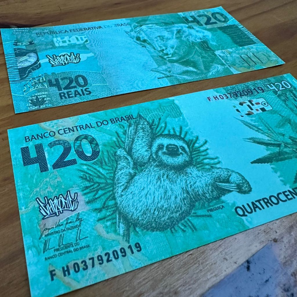Cédula 420 Chronic Suvenir Original Não Emitida e Não Circulada Alta Qualidade Original
