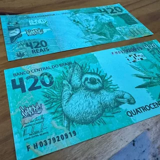 Cédula 420 Chronic Suvenir Original Não Emitida e Não Circulada Alta Qualidade Original