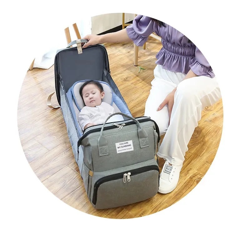 Mochila Bolsa Maternidade Berço Extensível Multifunção C/ Alça Bebê Menino Menina Cores