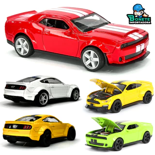 Carrinho Carro de ferro modelo Mustang diecast com fricção coleção brinquedo
