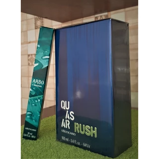 01 Quasar Rush O Boticário Masculino 100ml + 01 Arbo Intenso O Boticário Masculino 10ml.
