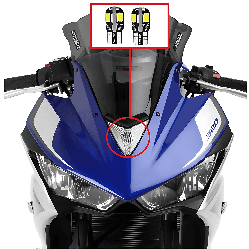 Led Pingo Yamaha R3 Led Super Forte Premium + Placa | Shopee Brasil