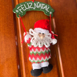 Guirlanda para Porta Enfeite Natalino Feliz Natal Papai Noel Decoração de Natal