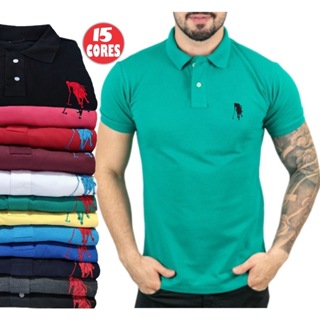 Camiseta Masculina U.S. Polo Assn. Gola V Bordado Authentic