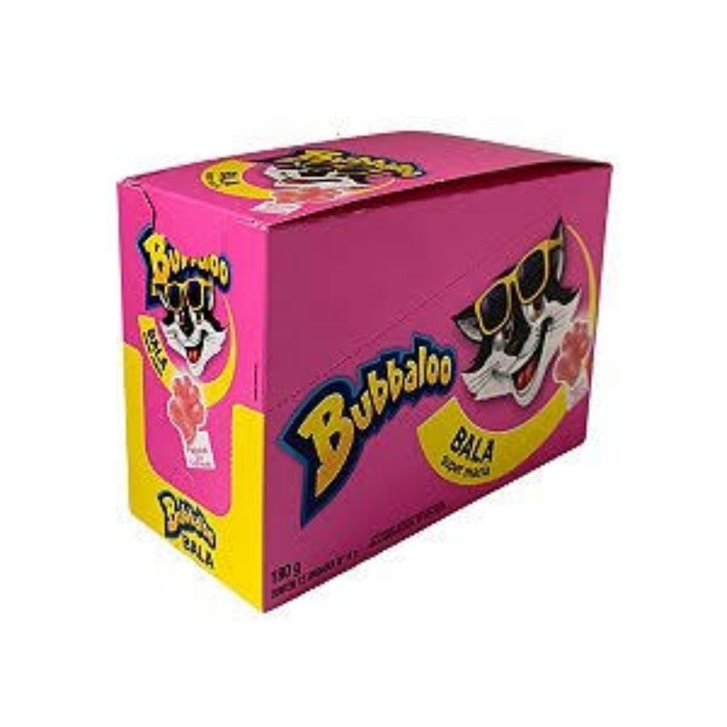 Bala De Goma Bubbaloo Patinhas Tutti Frutti 12 Unidades De 15g