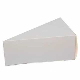 10,25,50,75,100 Embalagem de Fatia de bolo/torta Branco/Kraft com encaixe 12,5cm x 9cm x 6,5cm (COM BASE / COM BERÇO)