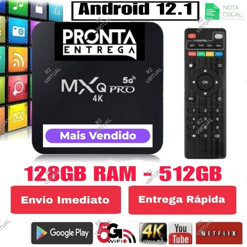 **Modelo 2024** Smart Box Tv 4K 5G - Última Geração - Envio Imediato ...