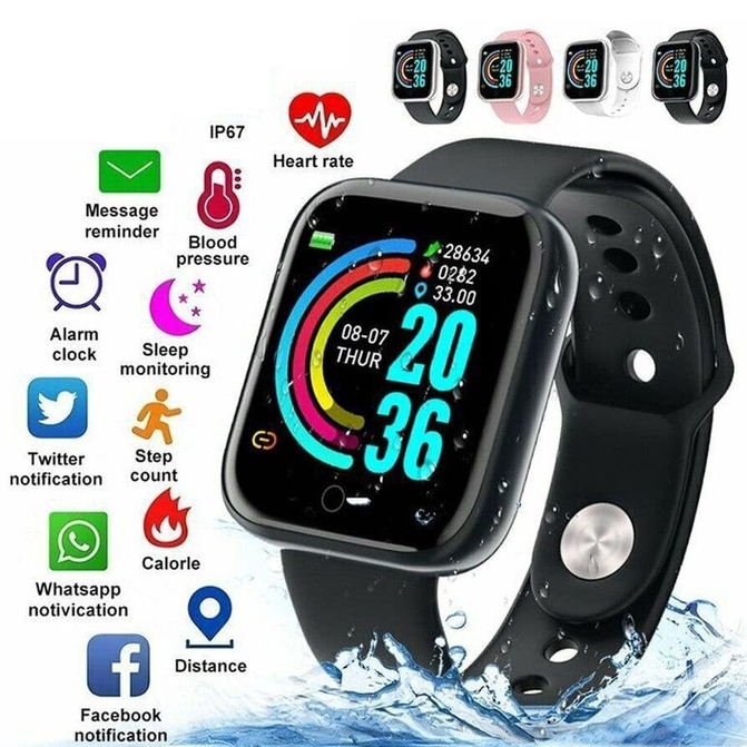 Relógio Smartwatch Android Ios Inteligente D20 Y68 Bluetooth coloca foto