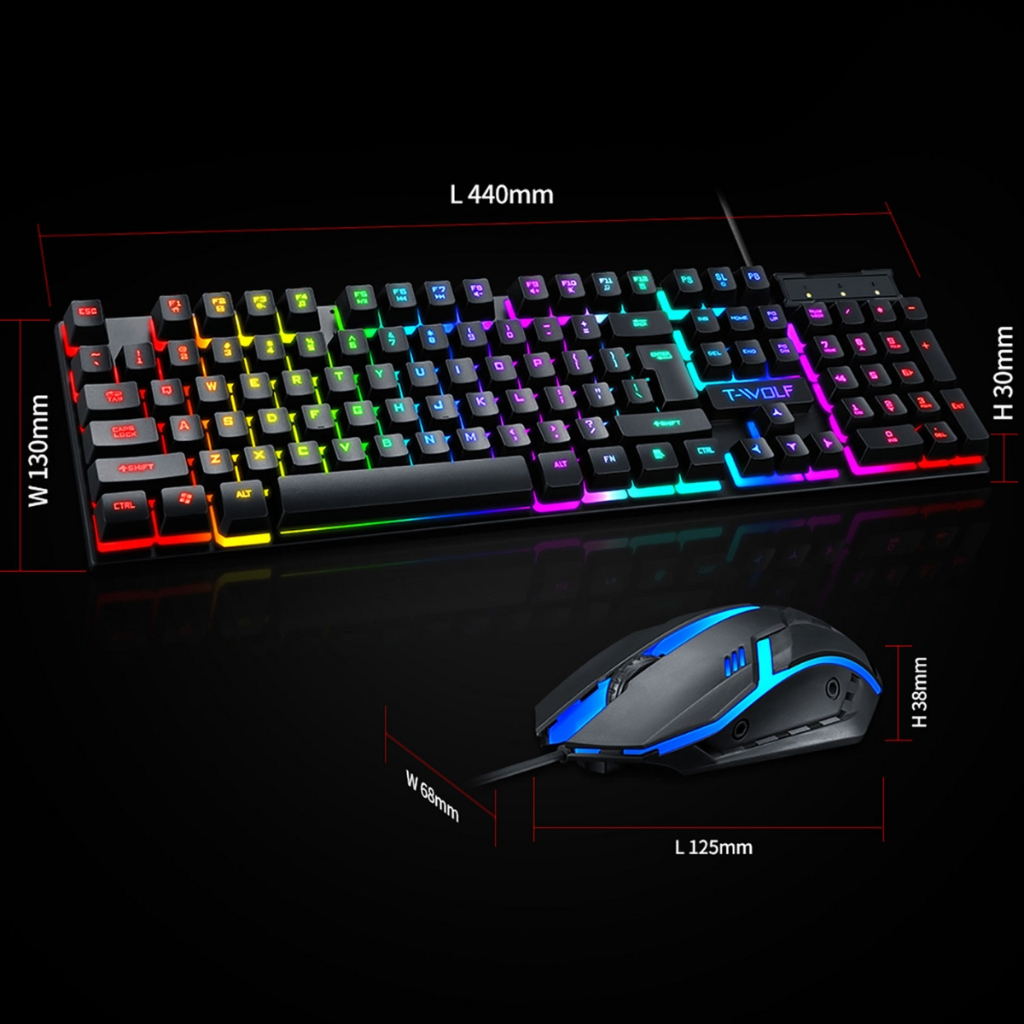 kit gamer teclado e mouse mouse pad gamer semi mecanico Led RGB para jogo com nota fiscal e garantia