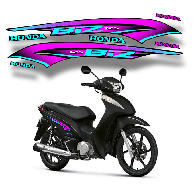 Friso De Roda Adesivo Refletivo Honda Biz Rosa  Adesivos Personalizados  para sua Casa e Tunning