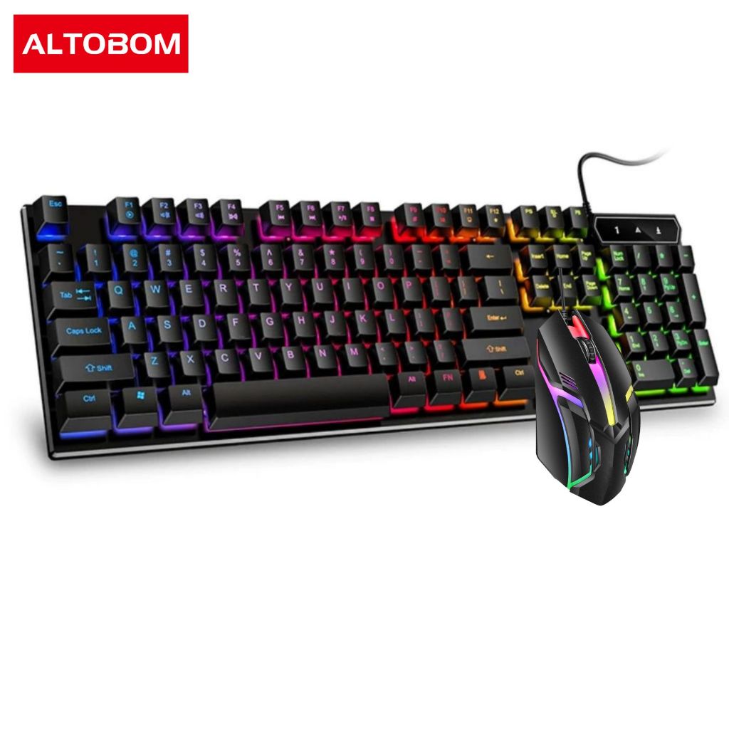 Kit Teclado e Mouse Gamer Rgb Semi Mecânico AOAS M-300