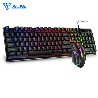 Combo mini teclado gamer 35 teclas y mouse de 6400 DPI,RGB