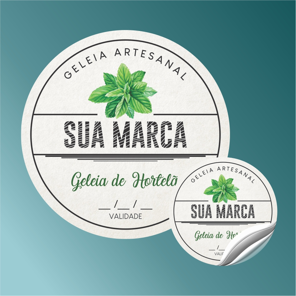 100 Adesivos Etiquetas em Vinil Personalizados para Geleia Artesanal ...