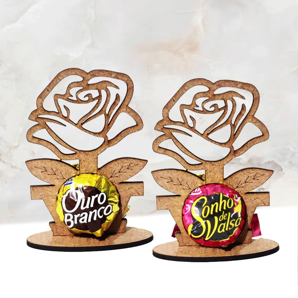 Kit Porta Bombom Vasinho Rosa, Lembrancinha, Celebrações, Dia das Maes, Encontro de Casais Mdf