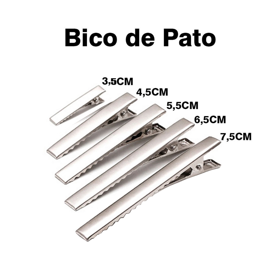 Bico de Pato Jacare Presilha Com (50/100) 7.5CM / 6.5CM / 5.5CM / 4.5CM / 3CM