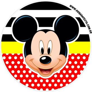 60 Adesivos Mickey Mouse 4 cm x 4 cm - Redondo