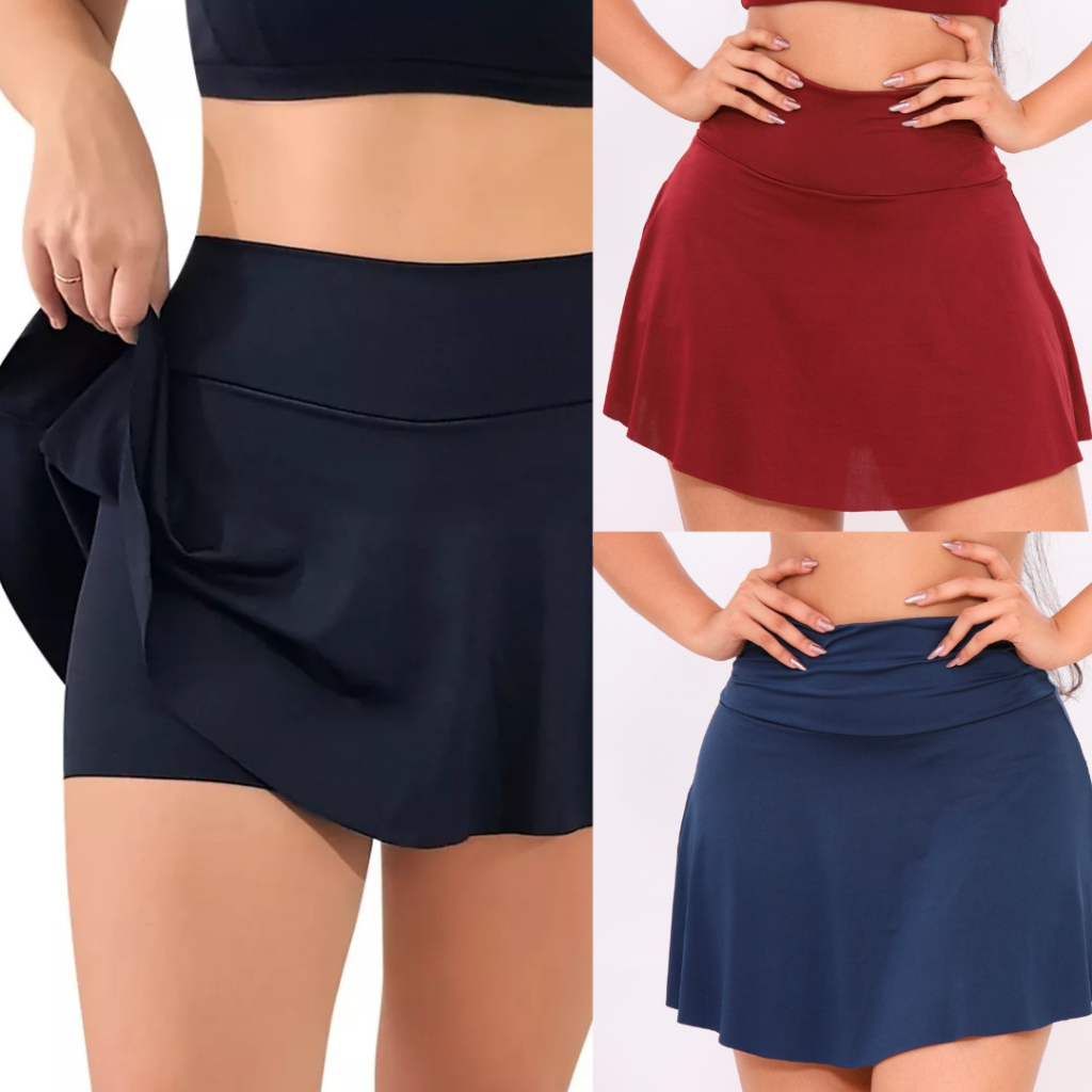 Short Saia Fitness De Academia Com Telinha Feminino - Shopee Bolsas