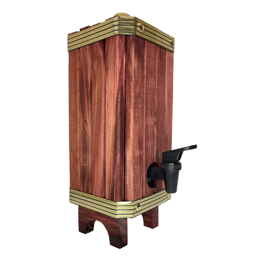 Pingômetro Barril 1 Litro Rustico Em Pé Decoração Bar Casa Gourmet Vermelho