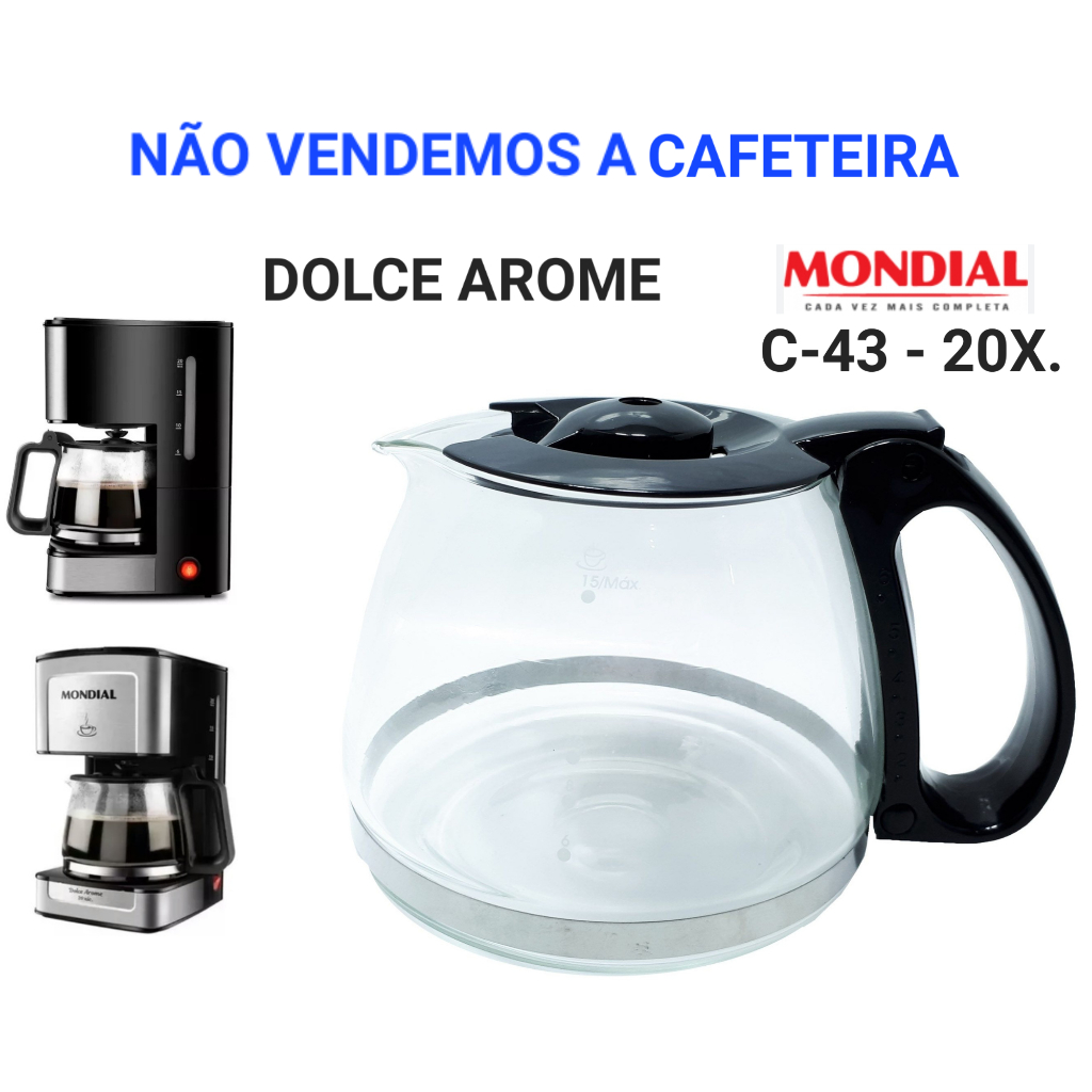 Cafeteira Elétrica Dolce Arome, Mondial, 220V, 550W, Preto/Inox - C-43-20X-SI