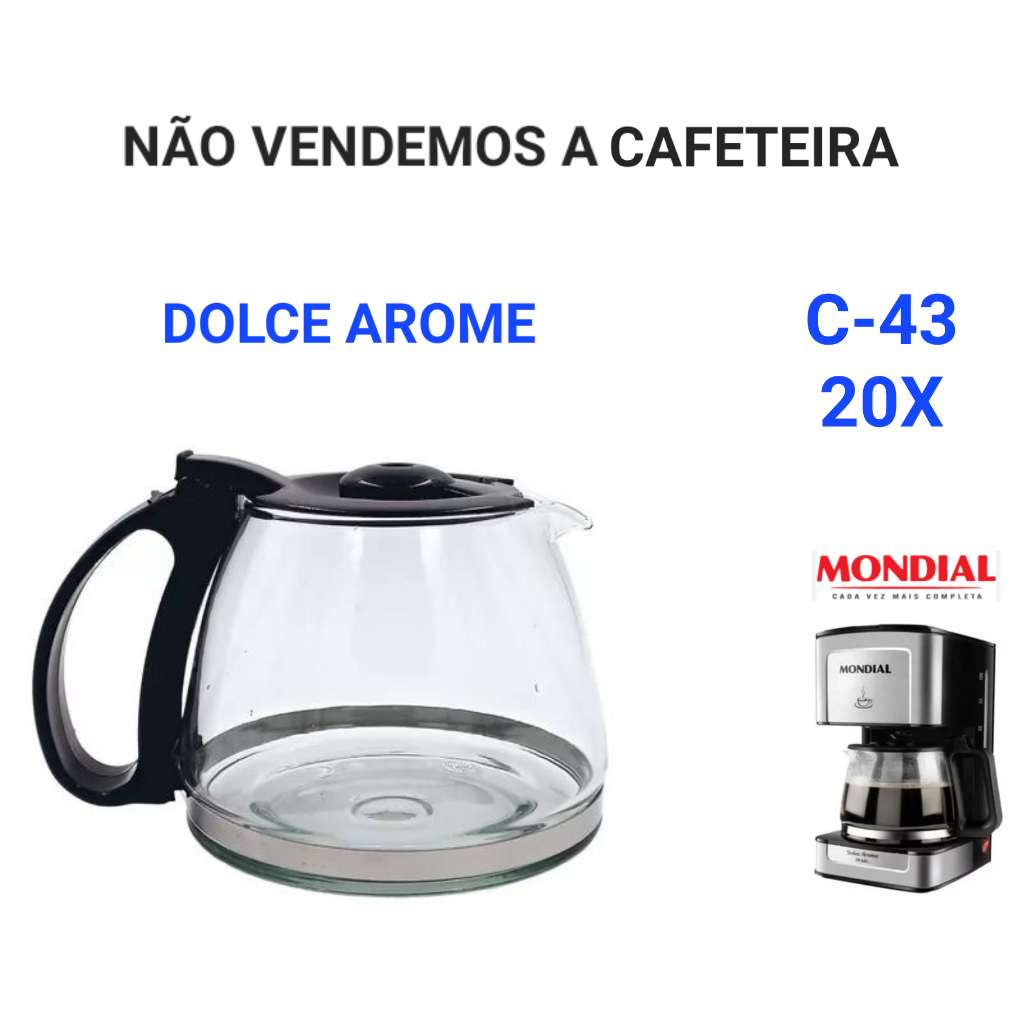 Cafeteira Elétrica Dolce Arome, Mondial, 220V, 550W, Preto/Inox - C-43-20X-SI