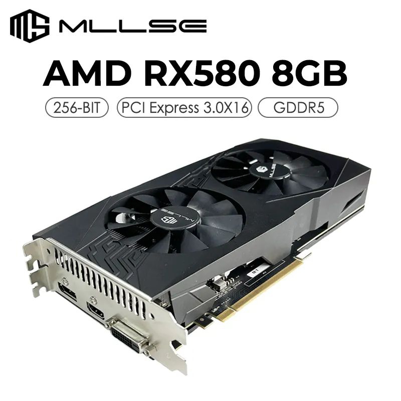 Placa de vídeo RX 580 8gb 2048sp MLLSE (ENVIO IMEDIATO)