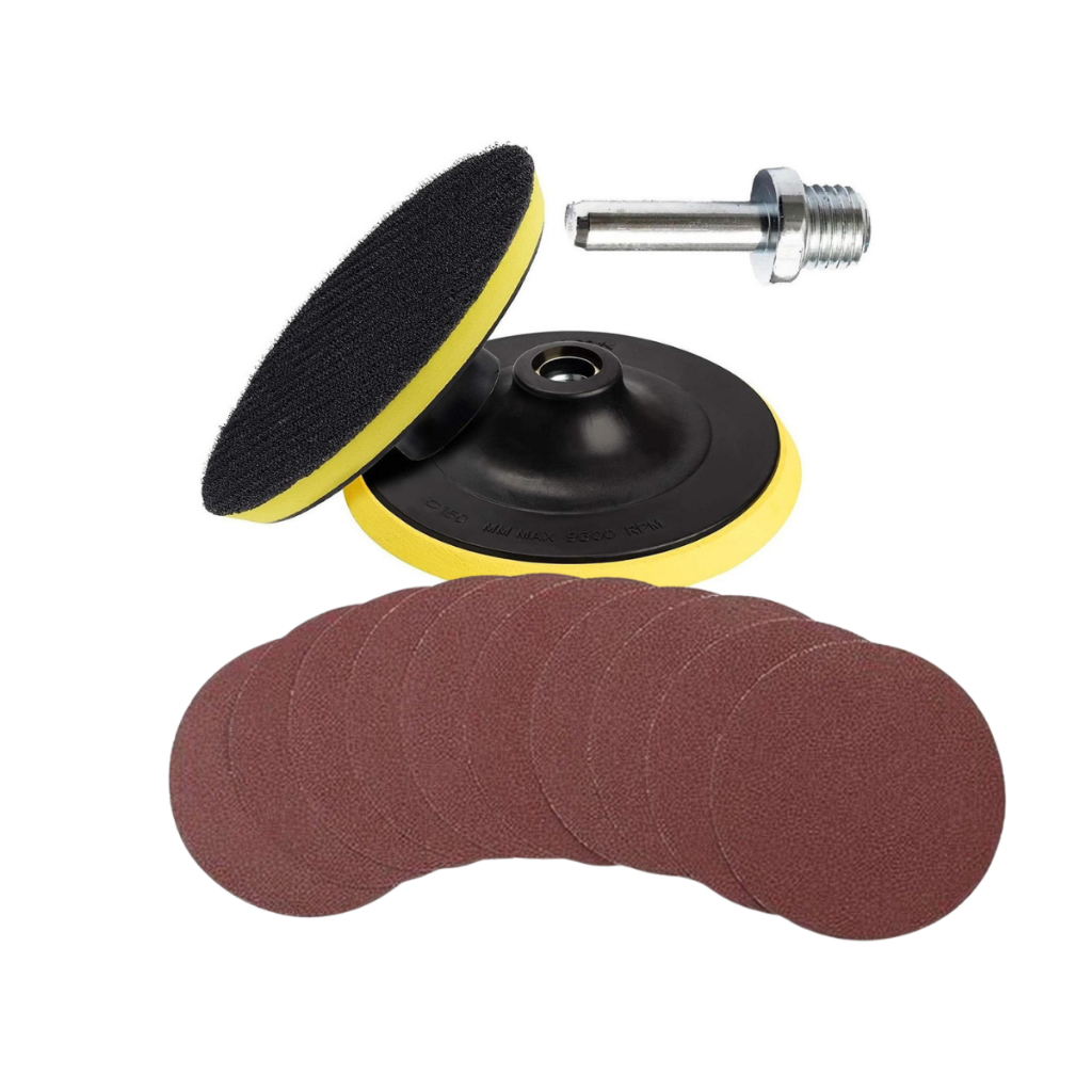 Suporte De Boina Furadeira Lixadeira C/ 30 Discos Lixa 125mm