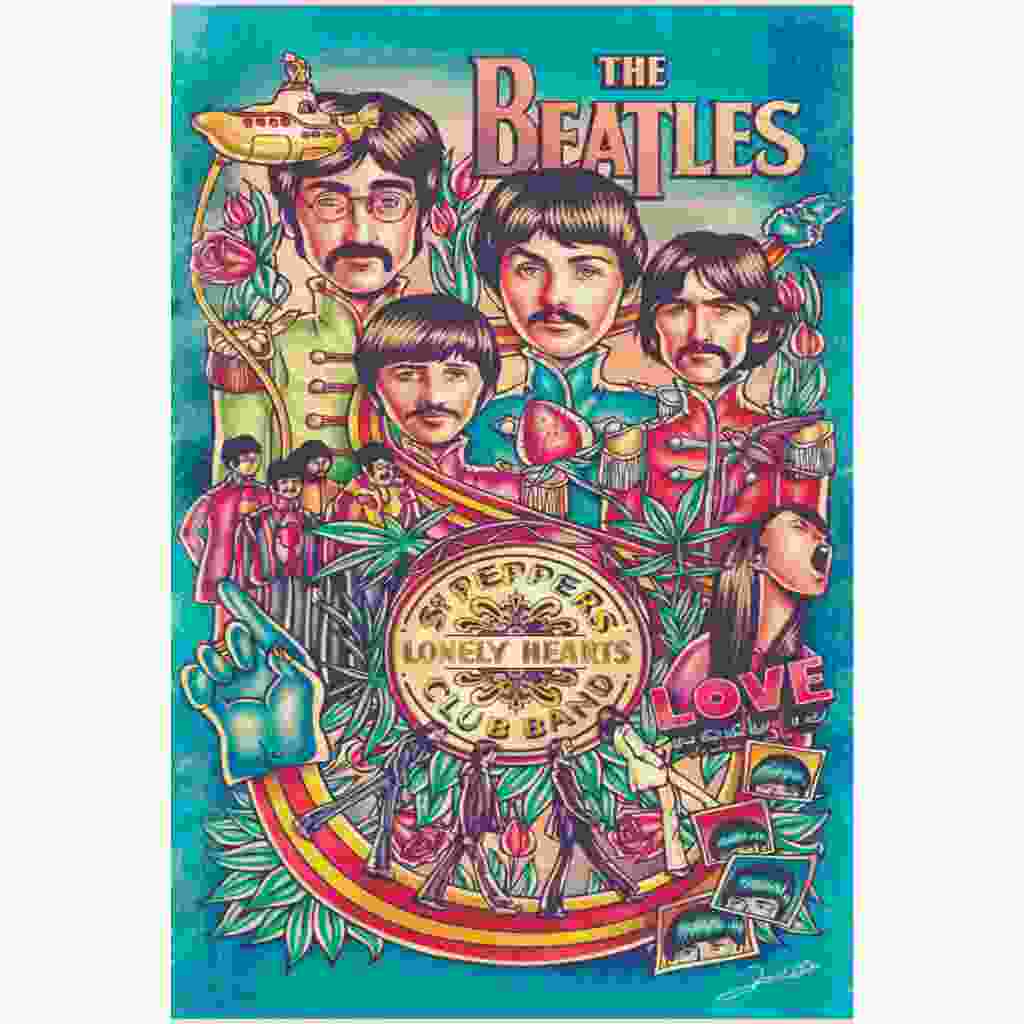 Placa quadro decorativo Rock 20x30 The Beatles Lonely Hearts | Shopee ...
