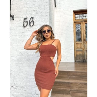 VESTIDO ISABELA CUROT COM ABERTURA NA CINTRUA COM ALÇA MODELA O CORPO INCRIVEL