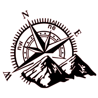 Adesivo Bússola Rosa dos Ventos Montanhas Camping Trilha Montanhismo Carro Caminhonete em Oferta na Shopee