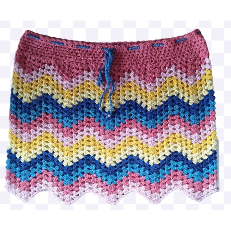 Saia de hot sale croche zig zag