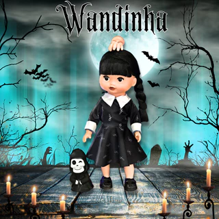 Boneca Vandinha Vavazinha Mãozinha Fantasminha Série Wandinha