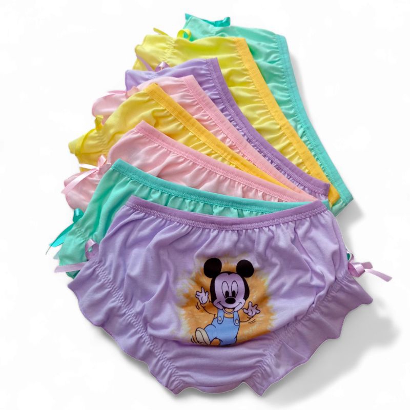 kit c/10 Calcinhas Shortinho Box Infantil Menina Lisa Estampa de personagens