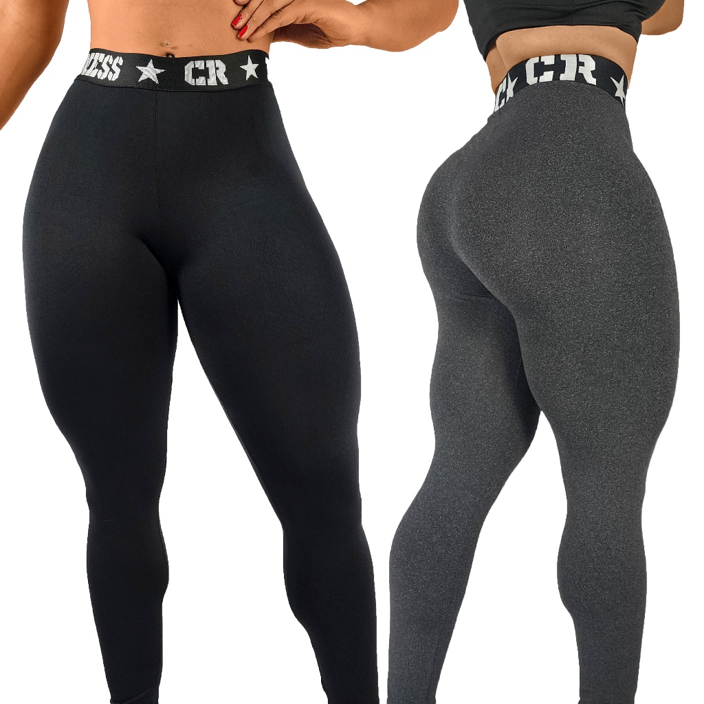 Kit 2 Legging Elástico Exposto Academia