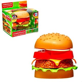 Hamburguer Brinquedo Comidinha Fast Food 07 Peças - Braskit