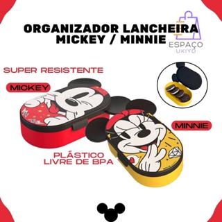 Lancheira Pote Organizador Mickey Minnie Hermético Infantil BPA FREE