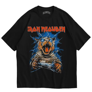 Camiseta T-shirt Unissex Iron Meowden Cat Gato