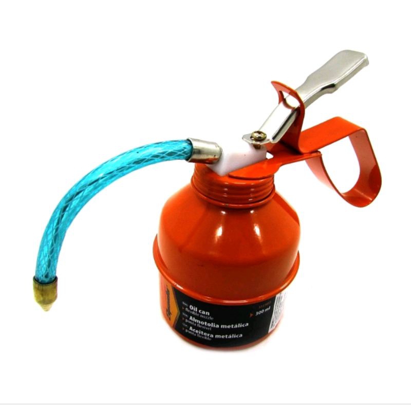 Almotolia Metálica Com Ponta Flexível 300ml Alta Qualidade