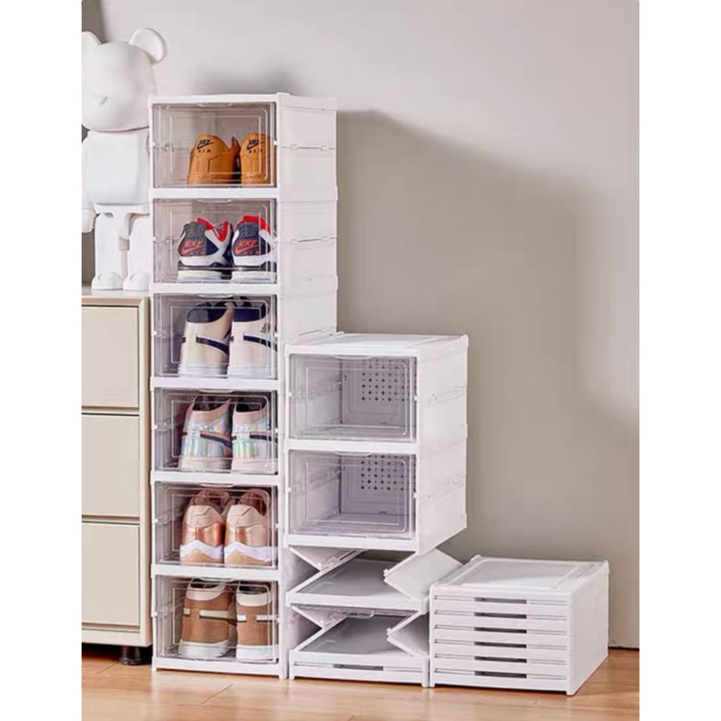 Sapateira Vertical Empilhável Caixa Sapato Tênis 6 Andares Armário Organizador Portátil Dobrável