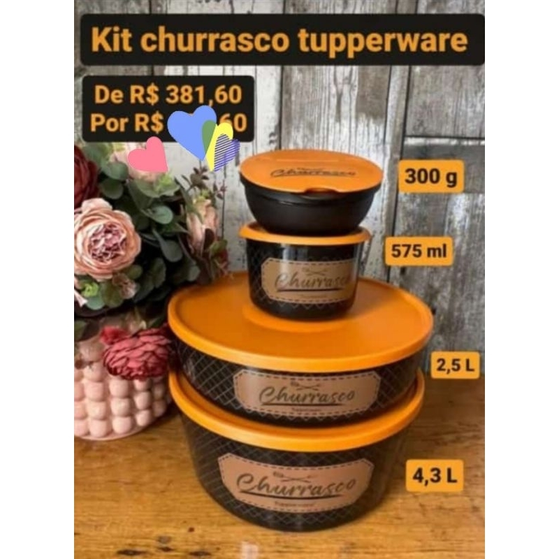 Kit Churrasco 4 peças Tupperware | Shopee Brasil