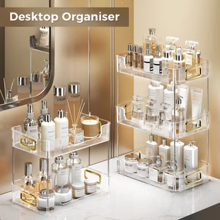 Bathroom storage rack, dressing table skincare tabletop storage bin, bathroom sink washing rack cart