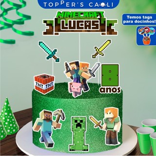 Topo de Bolo Minecraft - Comprar em Tudinho de Biquinho