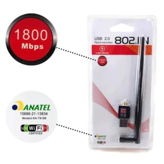 Antena Wifi Para Pc Adaptador Wifi Receptor Wireless Computador 1800mbps