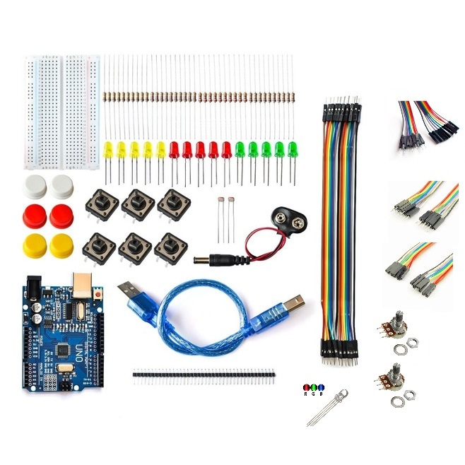 Kit Arduino Uno R3 Básico Iniciante Com Protoboard E Potenciômetro Shopee Brasil 5988