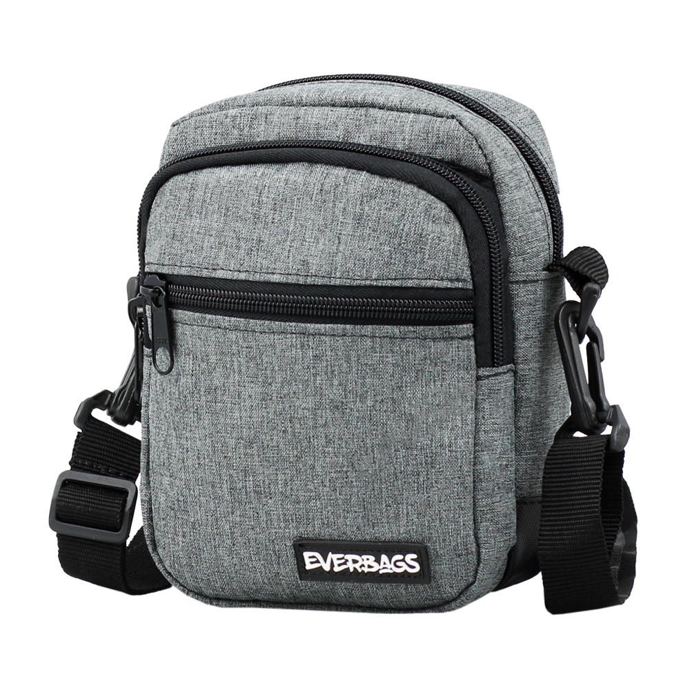 Pochete Shoulder Bag Bolso Everbags Cinza Mescla