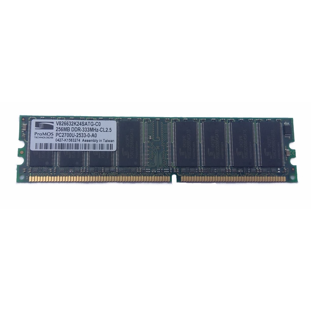 Memória RAM DDR 1x256mb (256mb) Pc2700u DDR-400 333mhz | Shopee Brasil