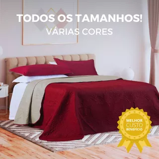 Kit Cobre Leito Colcha Greece Double Premium Solteiro, Casal, Queen, King, Super King Dupla Face