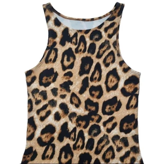 Blusa Regata Atemporal Animal Print Onçinha Blusinha Onça Baby Look Plus Size